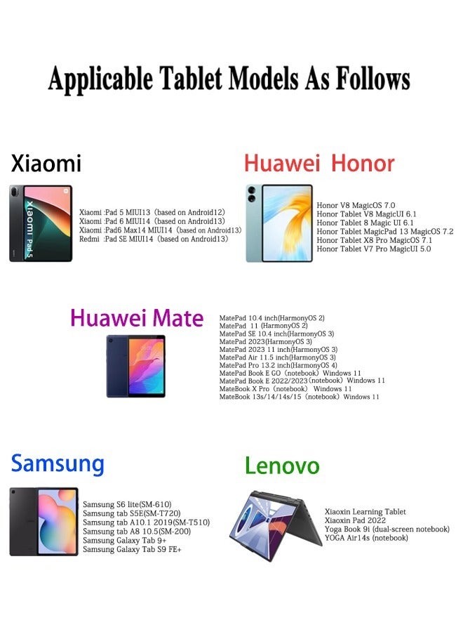 Universal Active Stylus Pen Compatible with Huawei/Honor/Samsung/Lenovo/Xiaomi and Other Android Smartphone and Tablet Devices Tablet Pen, Black - Image 2