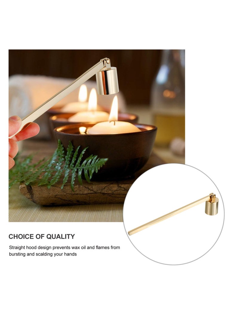 Excefore Candle Snuffer Stainless Steel Extinguisher Candlesnuffers for Putting out Extinguish Candle Wicks Flame Candle Accessory Golden  - Image 5