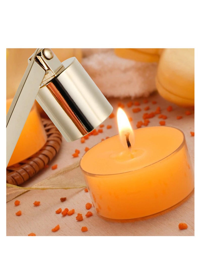 Excefore Candle Snuffer Stainless Steel Extinguisher Candlesnuffers for Putting out Extinguish Candle Wicks Flame Candle Accessory Golden  - Image 2