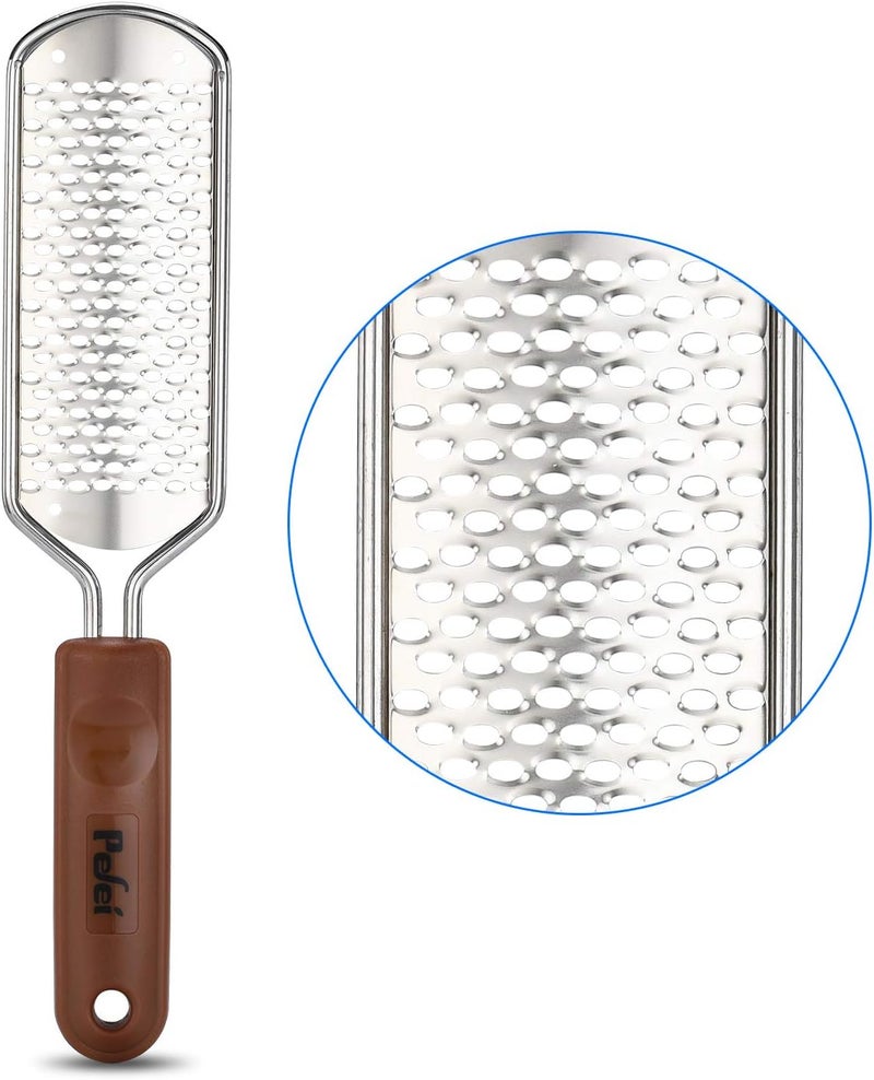 Professional Pedicure Foot File Colossal Stainless Steel Detachable Foot Scrubber Hard Skin Removers Pedicure Rasp for Wet and Dry Feet