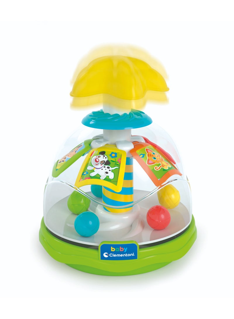 Clementoni Baby Happy Animals Spinning Top | Interactive Toy | Educational Toy | Early Learning Toy | Helps with Motor Skill Development and Hand-Eye Coordination | Perfect Gift for Baby and Toddler - Image 3