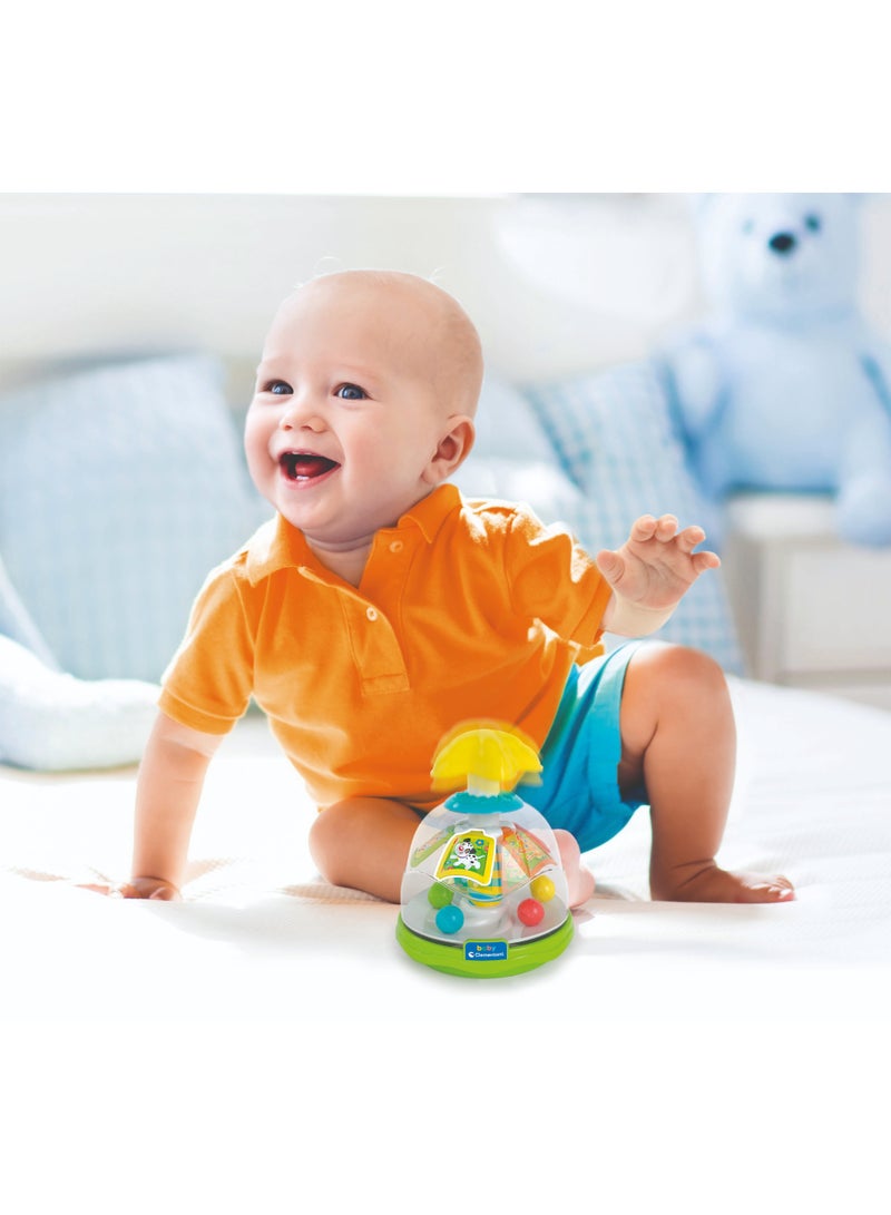 Clementoni Baby Happy Animals Spinning Top | Interactive Toy | Educational Toy | Early Learning Toy | Helps with Motor Skill Development and Hand-Eye Coordination | Perfect Gift for Baby and Toddler - Image 4