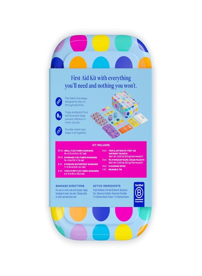 Welly First Aid Kit - Adhesive Bandages in Flexible Fabric and Waterproof, Singe Use Ointments (Triple Antibiotic, Cleansing Wipes and Hydrocortisone) - 70 Count - Image 2