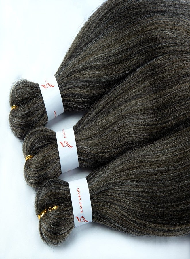 ShowCoco Braiding Hair Pre Stretched 42 Inches -8 Bundles Itch Free Synthetic Fiber Crochet Twist Braids Yaki texture Braiding Hair Extensions (42inch,1B/27/613#) - Image 5