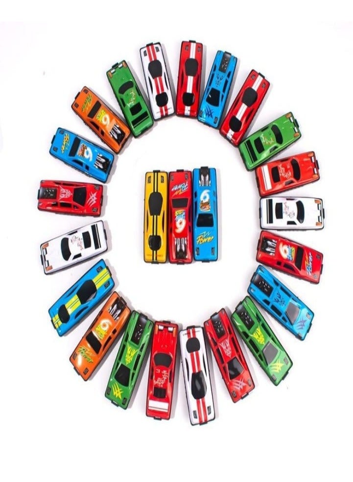 24-Piece Kids Diecast Metal and Plastic Toy Car Play Set - Image 1