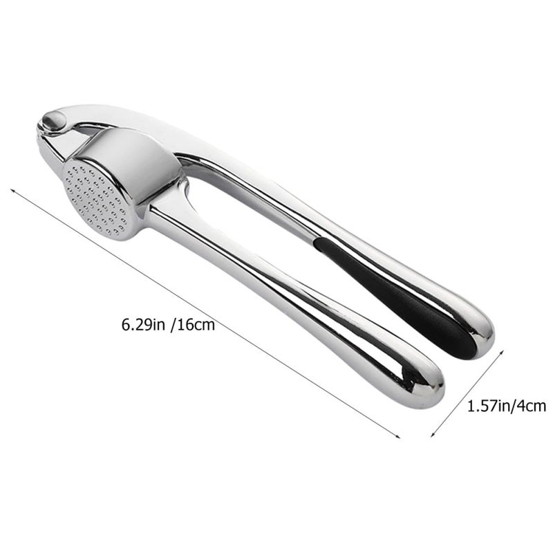 Zinc Alloy Garlic Press Set 3 Pieces Handheld Crusher Mincer And Paste Kitchen Tool - Image 3