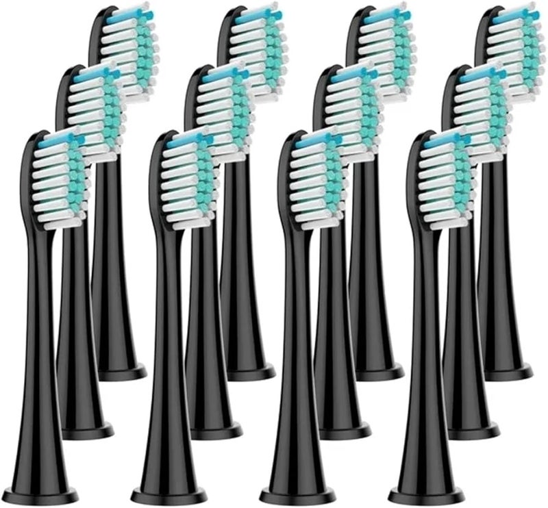Replacement Toothbrush Heads Compatible with Philips Sonicare Handles 12pcs Black - Image 1