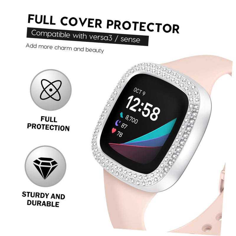 Rhinestone Case with Screen Protector for Sense Lightweight Bumper Cover Water Resistant Blue - Image 5