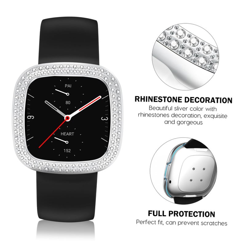 Rhinestone Case with Screen Protector for Sense Lightweight Bumper Cover Water Resistant Blue - Image 4
