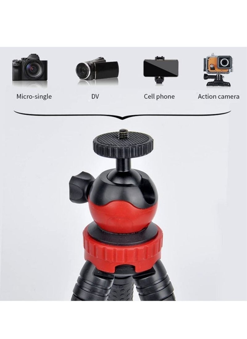 DUSALA Flexible Tripod，12 Inch Phone Tripod for iPhone and Android Phone, Action Camera Tripod for GoPro Canon Nikon DSLR - Image 4