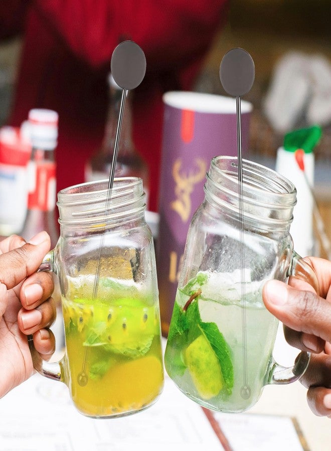 تي بيست ماكس أعواد تقليب للكوكتيلات والقهوة، مصنوعة من الفولاذ المقاوم للصدأ 304، قابلة لإعادة الاستخدام، 7 بوصات، لون أسود، عبوة من 6 قطع - Image 5