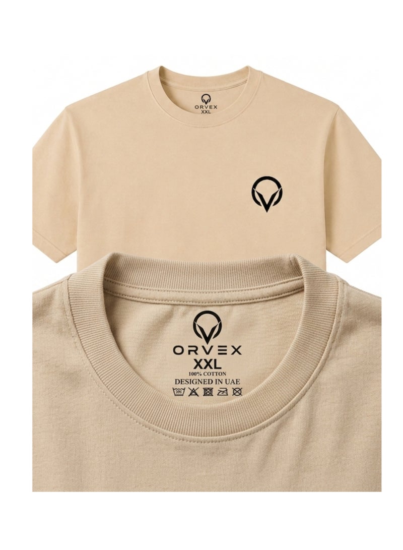ORVEXON Men's Premium Oversized T shirt 100% cotton 250 GSM - Image 2