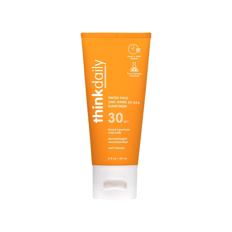 Thinkdaily SPF 30 Tinted Sunscreen for Face with Zinc Oxide, 2 Oz â€“ Safe, Natural, Water Resistant Reef Safe Sunscreen, All Skin Tones, Broad Spectrum UVA/UVB Sun Screen for Sun Protection - Image 2