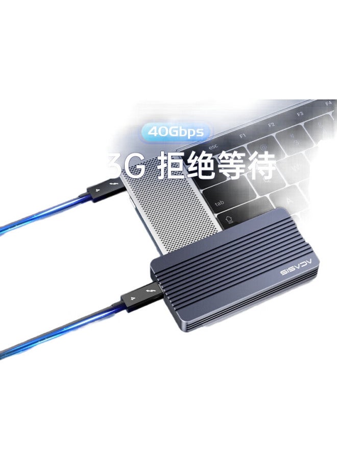 Acasis Thunderbolt 3 Nvme M.2 Ssd Enclosure, Portable Hard Drive Case Compatible With Apple Macbook, 40Gbps External Hard Drive Enclosure, Tbu405Air - Image 3