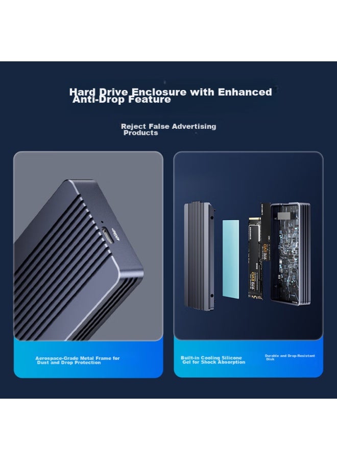 Acasis Thunderbolt 3 Nvme M.2 Ssd Enclosure, Portable Hard Drive Case Compatible With Apple Macbook, 40gbps External Hard Drive Enclosure, Tbu405air - Image 2