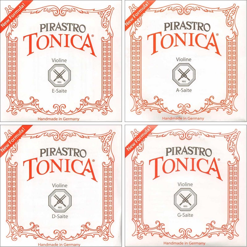 Pirastro Tonica 1/8-1/4 Violin String Set - Medium Gauge with Ball End E - Image 2