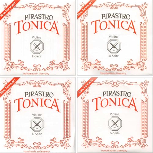 Pirastro Tonica 1/8-1/4 Violin String Set - Medium Gauge with Ball End E - Image 1