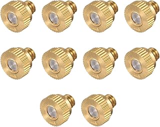 uxcell uxcell Brass Misting Nozzle - 10/24 UNC 0.1mm Orifice Dia Replacement Heads for Outdoor Cooling System - 10 Pcs  - Image 1