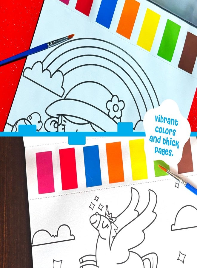 DINO MINI Watercolor Fun Value Pack - 2 Paint with Water Kits for Toddlers - Water Painting for Toddlers - Travel Activities for Kids Ages 4-8 - Screen Free Birthday Gifts (Farm - Fairy Tale) - Image 5