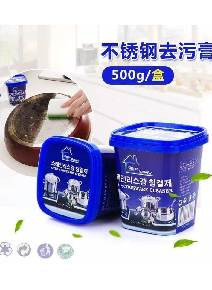 منظف الفولاذ المقاوم للصدأ للأواني والفرن - 500 جم، قوة تنظيف فائقة