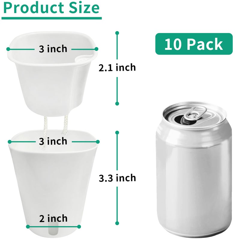 TCBWFY 3" Self Watering Pots - 10 Sets Planter Pots for Indoor Plants With Water Level Indicator and Multiple Vents - for House Plants, Flowers, Herbs - Image 3