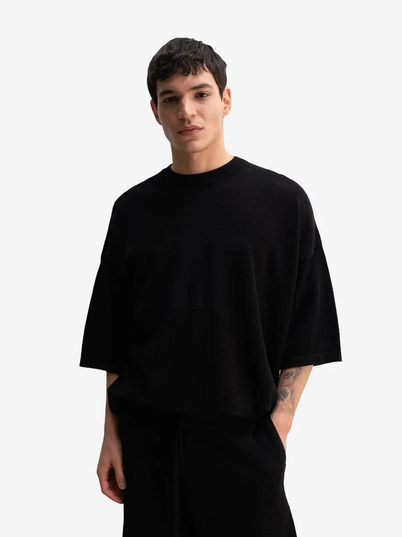 GIESTO Oversize Cotton Crew Neck T-Shirt