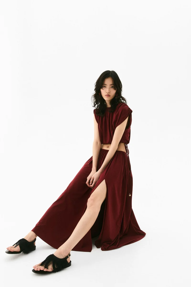 H&M High-slit maxi skirt