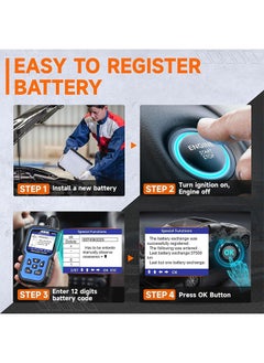 Ancel ANCEL BM500 Battery Registration Tool Fits for BMW Mini - All Systems OBD2 Scanner with Engine, ABS, SRS, ESP, SAS System Diagnosis, Car Code Reader for CBS, EPB, ETC, BMS, PCM, Oil Reset  - Image 4