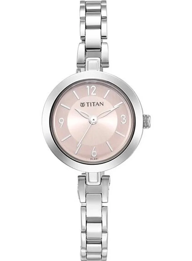 TITAN Women's Analog Display Watch With Silver Metal Strap - 2598SM06