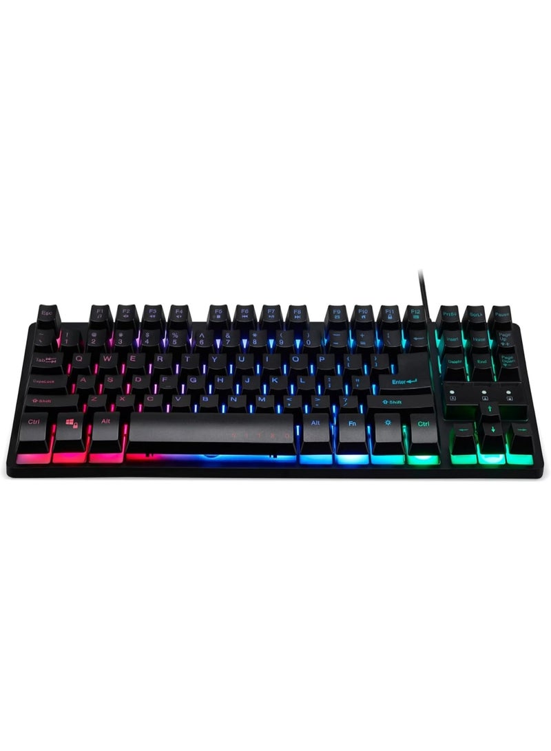 Acer Nitro Keyboard TKL, 80% Membrane Gaming Keyboard, Anti-ghosting for 19 Keys, 3-Zone RGB Backlight, 5M Keystroke, UK Layout, Black - Image 4