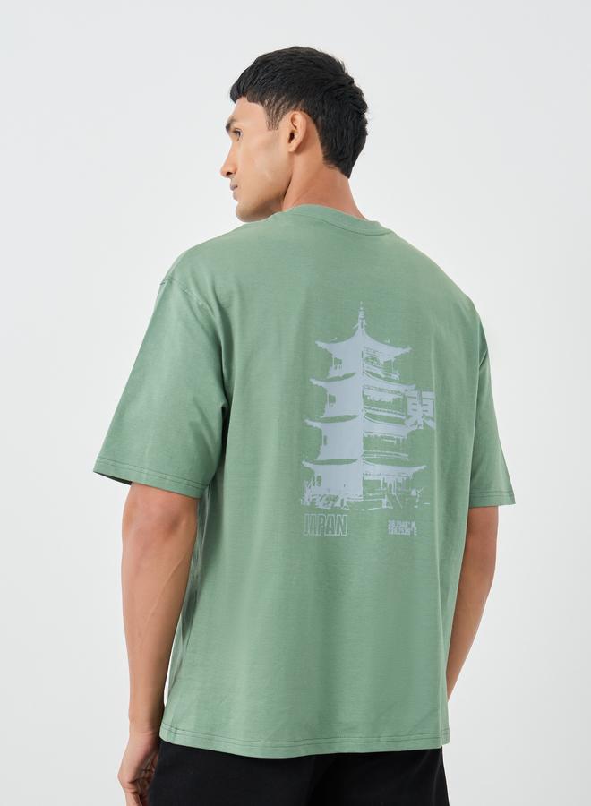 Styli Slogan Print Oversize Fit Crew Neck T-Shirt - Image 5