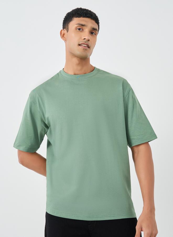 Styli Slogan Print Oversize Fit Crew Neck T-Shirt - Image 3