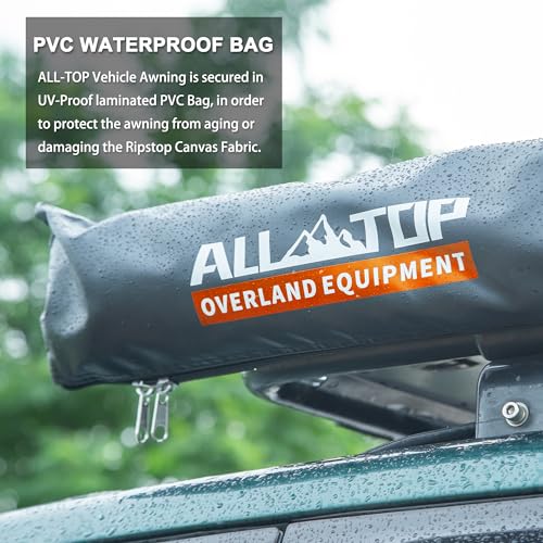 ALL-TOP Vehicle Awning 6.6'x8.2' Roof Rack Pull-Out Sun Shade UV50+, Weatherproof 4x4 Side Awning for Camping & Overland (Hardware Included) - Image 4