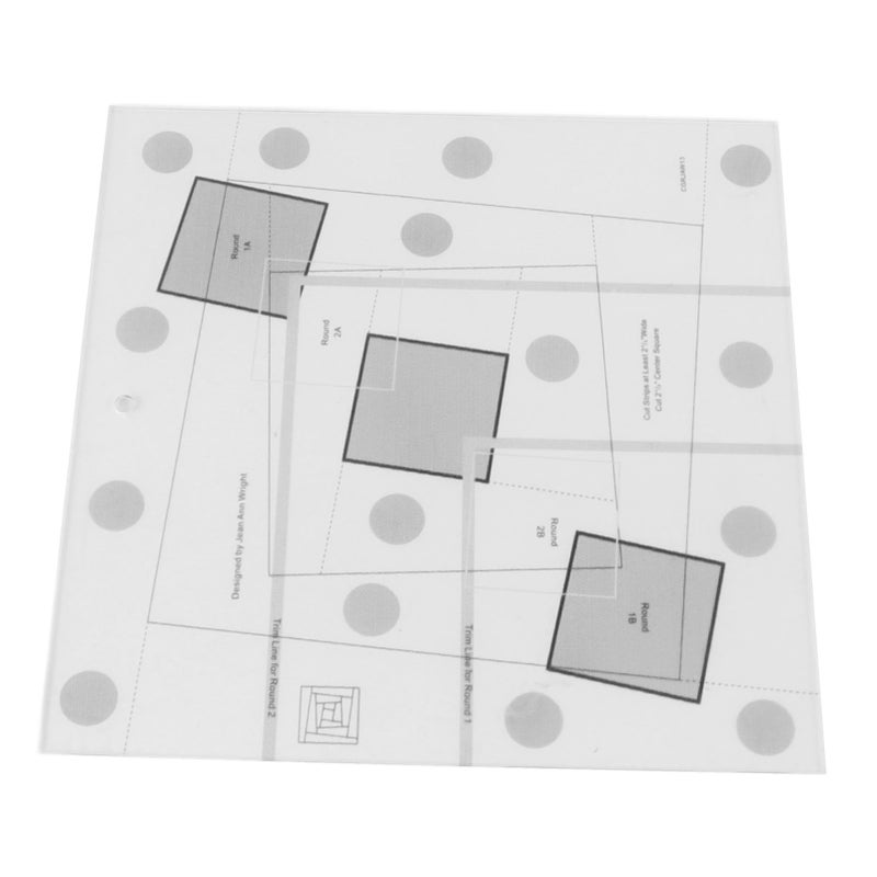 Log Cabin Quilt Ruler Transparent Acrylic Quilting Ruler Log Cabin Trim Tool - Image 2