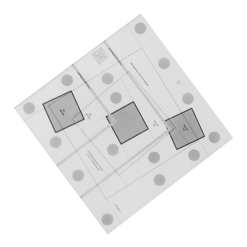 Log Cabin Quilt Ruler Transparent Acrylic Quilting Ruler Log Cabin Trim Tool - Image 1