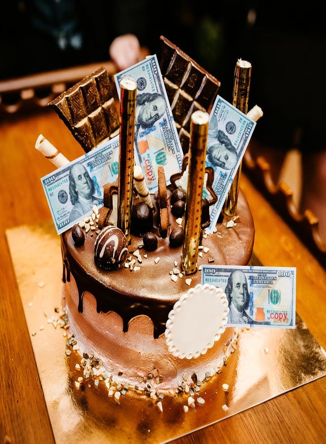 Morofme 30pcs Mini Edible 100 Dollar Bill Cake Cupcake Toppers Small Edible Money Cake Topper Edible Money Image Wafer Paper Cake Decorations Precut Fake Money for Birthday Party Supplies - Image 3
