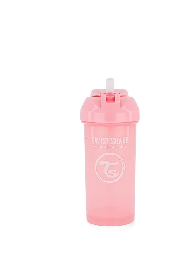 Twistshake Straw Cup 360ml 6+m Pastel Pink - Image 2