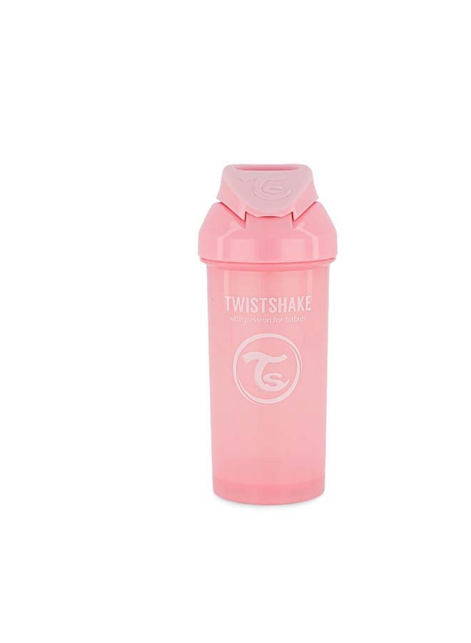 Twistshake Straw Cup 360ml 6+m Pastel Pink - Image 1