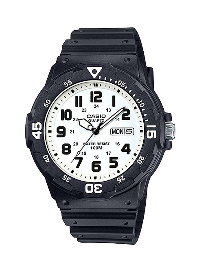 CASIO Men Silicone Analog Watch MRW-200H-7BVDF - 45 mm - Black - Image 1