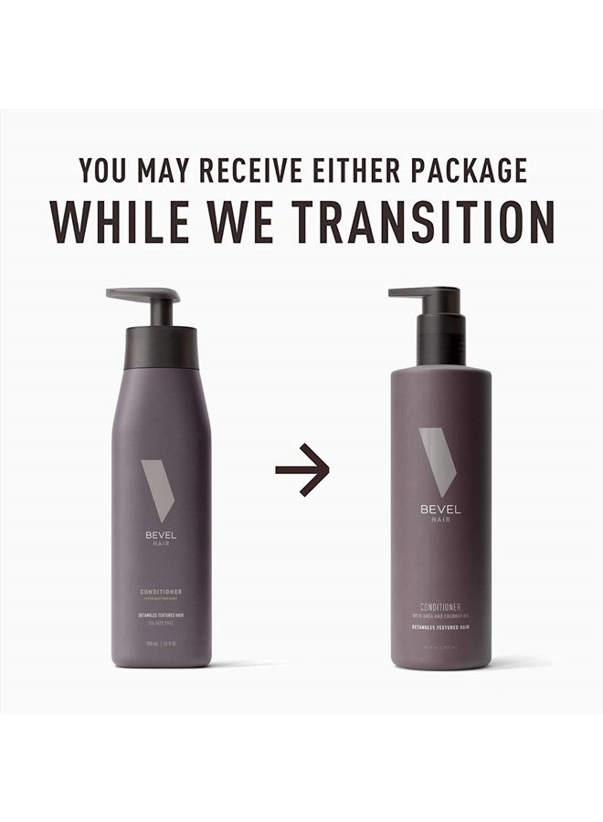 Bevel Hair Conditioner for Men with Coconut Oil and Shea Butter, Sulfate Free Conditioner for Textured Hair, Moisturizes, Conditions and Detangles Hair, 12 Oz (Packaging May Vary) - Image 3