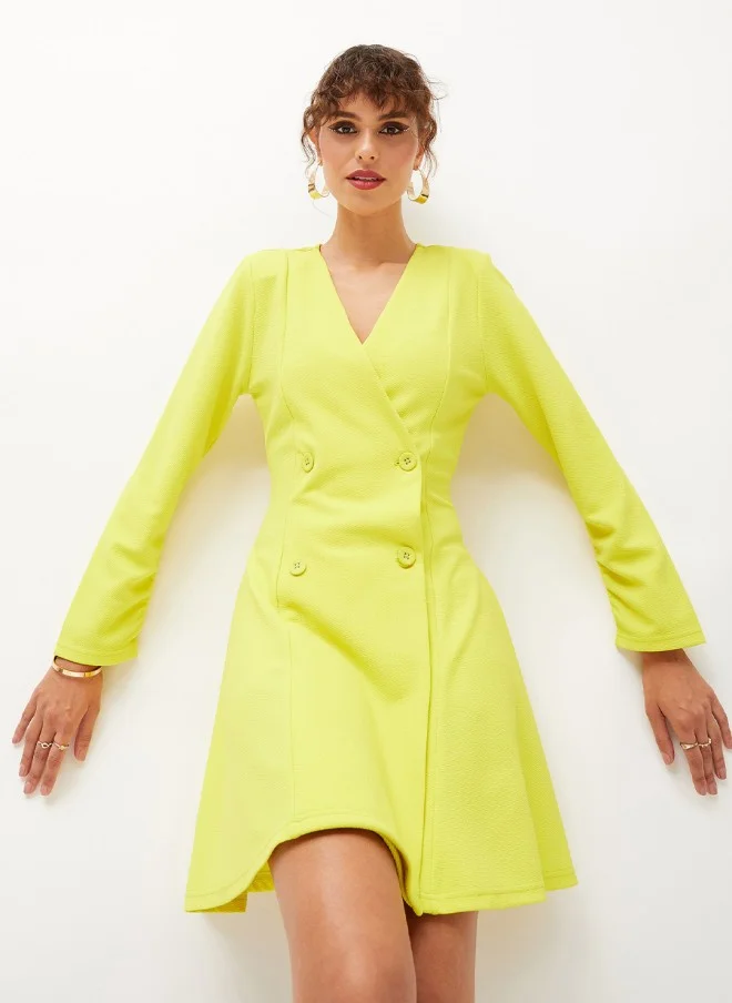 ساسافراس V-Neck Mini Blazer Dress for Women