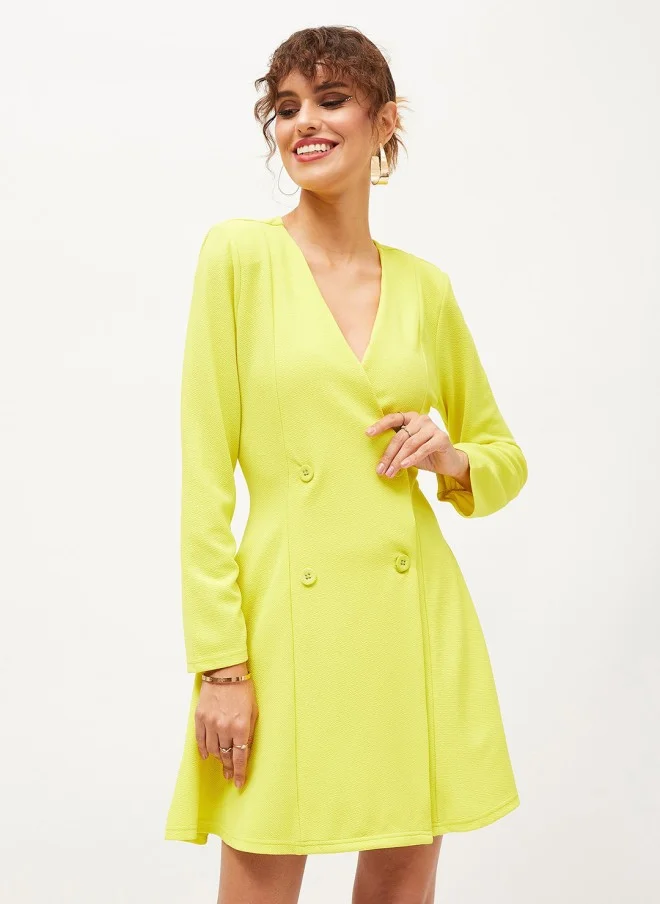 ساسافراس V-Neck Mini Blazer Dress for Women