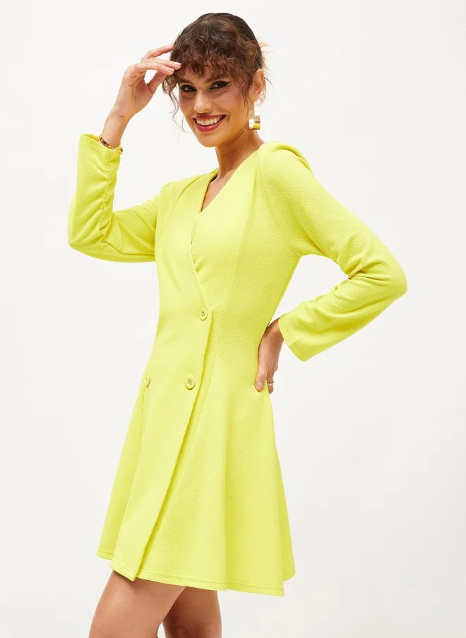 ساسافراس V-Neck Mini Blazer Dress for Women