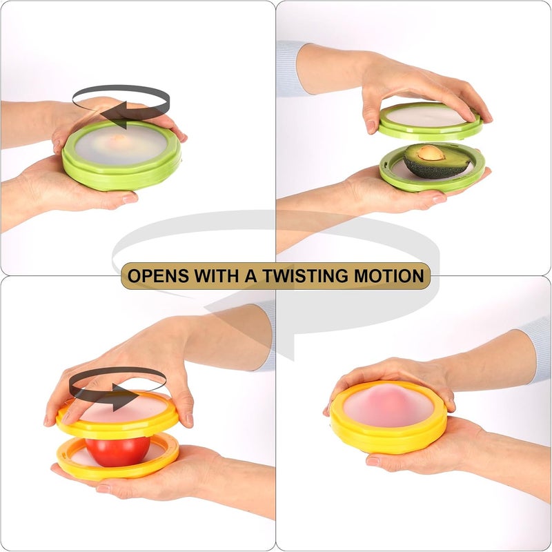 Winb Avocado Saver & Onion Storage Set of 4 Reusable Fruit and Veggie Savers - Ideal for Avocados, Tomatoes, Apples, Garlic, Onions, and More - Image 4