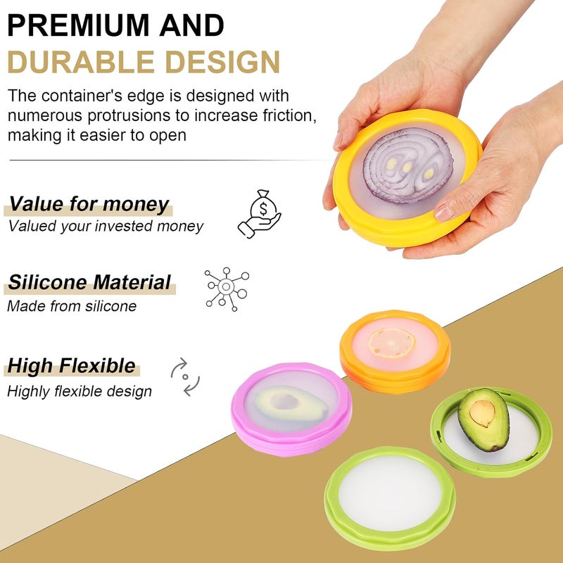 Winb Avocado Saver & Onion Storage Set of 4 Reusable Fruit and Veggie Savers - Ideal for Avocados, Tomatoes, Apples, Garlic, Onions, and More - Image 5