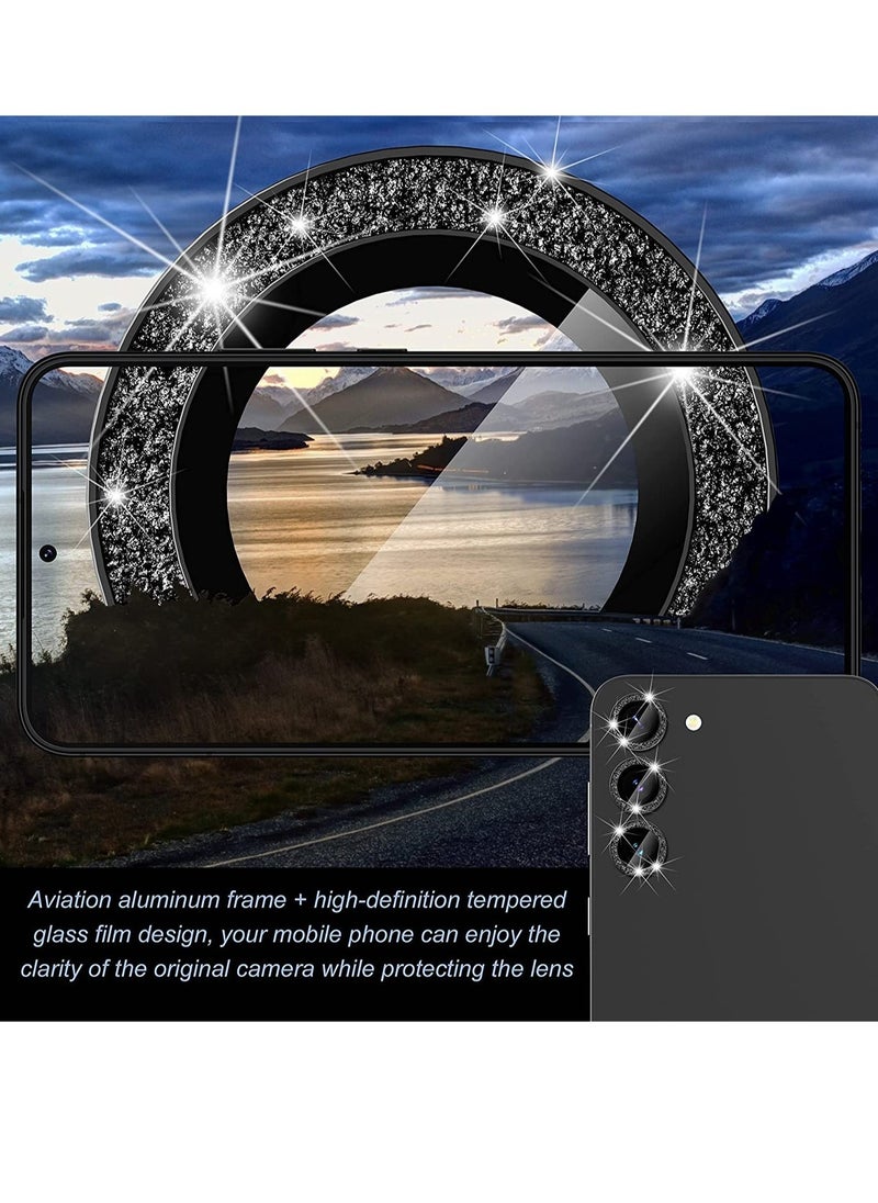Raxoom [3+3 PCS] for Samsung Galaxy S23/ S23 Plus Camera Lens Protector, Premium Tempered Glass Glitter Camera Lens Protector - Image 2