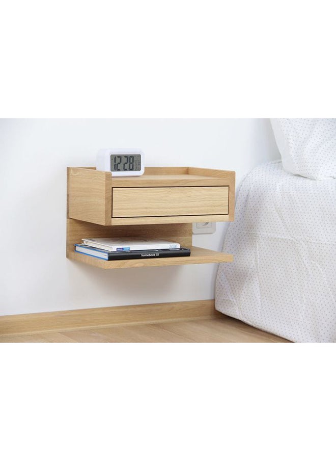 Art Wood Modern Hanging side table - Natural Suede Wood 