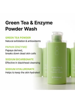 By Wishtrend BY WISHTREND Green Tea & Enzyme Powder Face Wash, All-in-one, Hydrating daily facial cleanser and Gentle exfoliator for pores and blackheads 3.88 Ounce  - Image 3