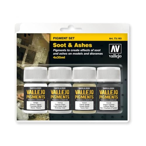 Vallejo - Pigment FX Soot & Ashes Effect | Wide Range of Effects Caused by the Climate and Geographic Conditions | Contains 4 Bottles x 35 ml (1.18 fl.oz.) - Image 3