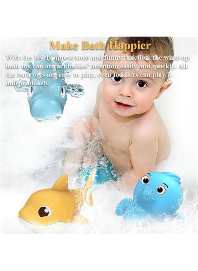 null - Shark Bath Toy, Wind-up Swimming Shark Tub Toy Windup Shark Water Toy Shark Bathtub Toy Shark Floating Toy Shark Pool Toy Shark Toy for Kids (Grey) - Image 1
